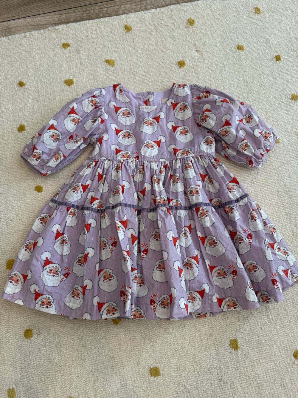 Pink Chicken Lilac Santa Print Dress